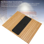 Foldable Bambusoideae Sofa Arm Table, Phone Holder and Snack Tray, Non Slip Couch Arm Table for Remote Snacks