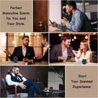 Scented Candles Set | Men Candle Set, Scented Candles for Home, Gifts for Men Aromatherapy Gift Set - 4 Pack Manly Gifts for Dad Fathers Day, Soy Candle of Leather/Smoke & Vanilla/Oak/Lavender