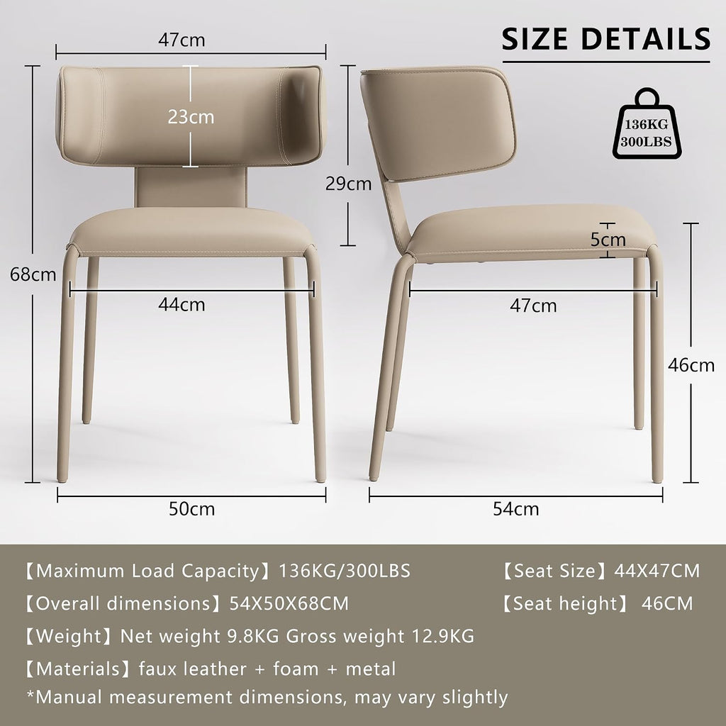 YOUNIKE Upholstered Dining Chair Single Premium Faux Leather Kitchen Dining Room Chair with Back Modern Padded Comfy Accent Side Chair for Living Room, Bedroom, Cafe Black