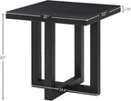 Roundhill Furniture Luno Contemporary End Table, Black