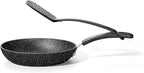 Starfrit The Rock 7PC Non-Stick Cookware Set - Durable Forged Aluminum - Oven Safe - PFOA Free - Easy to Clean - Black