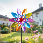 Wind Spinners Outdoor Garden Decor, 13 Inches Metal Windmill Yard Decorations Outdoor, Wind Pinwheels Gardening Gifts for Women Mom Backyard, Patio, Lawn Decor