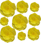 BRT Bearingshui Crepe Paper Flowers Decoration for Wall Total 9 Pcs, Artificial Flowers Backdrop for Wedding Decor Baby Bridal Shower Birthday Party, Yellow 3D Wall Flowers Decor