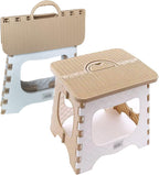 Folding Step Stool Anti Slip Compact Plastic Foldable Step Stool Holds Up to 300 lbs,12 inches, 30cm，(Coffee) 1PCS