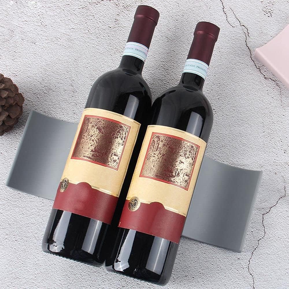 Wine Rack Stackable Cabinet Beverages Rack Kitchen Supplies Display Mat Countertop Barware Tools for Tabletop Can Organizer(White)