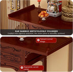 Chinese Meditation Buddhist Cabinet with Drawer Storage | Personal Shrine Stand Prayer Tables For Bedroom, Living Room, Office, Entryway(Walnut,120x33cm/47.2x12.9in)