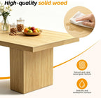 Dining Table for 4-12 People, Modern Wood Kitchen Table with Storage Cabinets, Dining Room Table for Kitchen Living Room Apartment, Space Saving Rectangle Table.