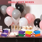 12 Sets Mini Shoe Gifts Boxes for Party Favors 4.7 x 2.5 x 2 Inch Sports Mini Sneaker Box with Editable Label for Candies Cookies Snacks (Multicolor,4.7 x 2.5 x 2 Inches)