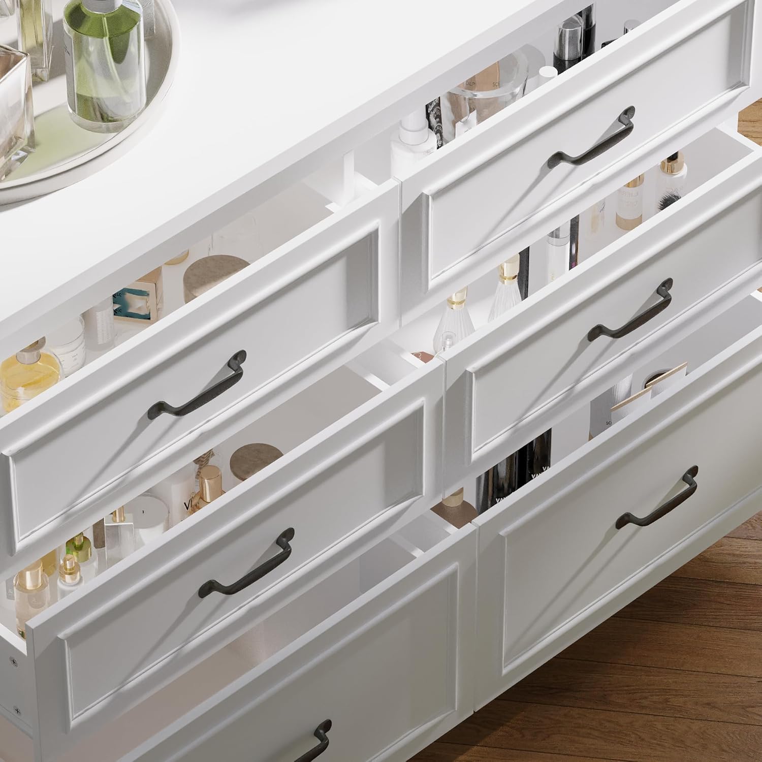 Armoire Bedroom Wardrobe Closet Island with 12 Drawers & Flip Door, Walk in Closet Island with Storage Bench, Islands Dresser for Bedroom Cloakroom White (61.9”W x 27.6”D x 32.6”H)
