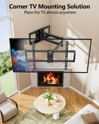 FORGING MOUNT 43–110 inch Long Arm Full Motion TV Wall Mount Holds 176 lbs, VESA 900x600mm, 42.8″ Long Extension for Screen Centered on Living Room,Heavy Duty TV Mount, Tilt, Fits 12″/16″/24″ Studs,