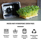 Handy Pantry Micro-Mat Minis Hydroponic Grow Pads - for Organic Production - Plant & Seed Germination: Wheatgrass, Microgreens, More - 4" x 4" to Fit 5" x 5" Greenhouse Plant Trays (96)