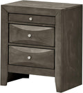 Elegant Gray Storage Nightstand,for Small Spaces