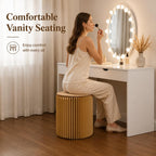 Folding Stool 17-Inch Foldable Paper Stool, Portable Folding Stool | Made with Eco-Friendly Kraft Paper Honeycomb Design, Only1.2 Inches Thick When Folded.Modern Minimalist Living Room Stool