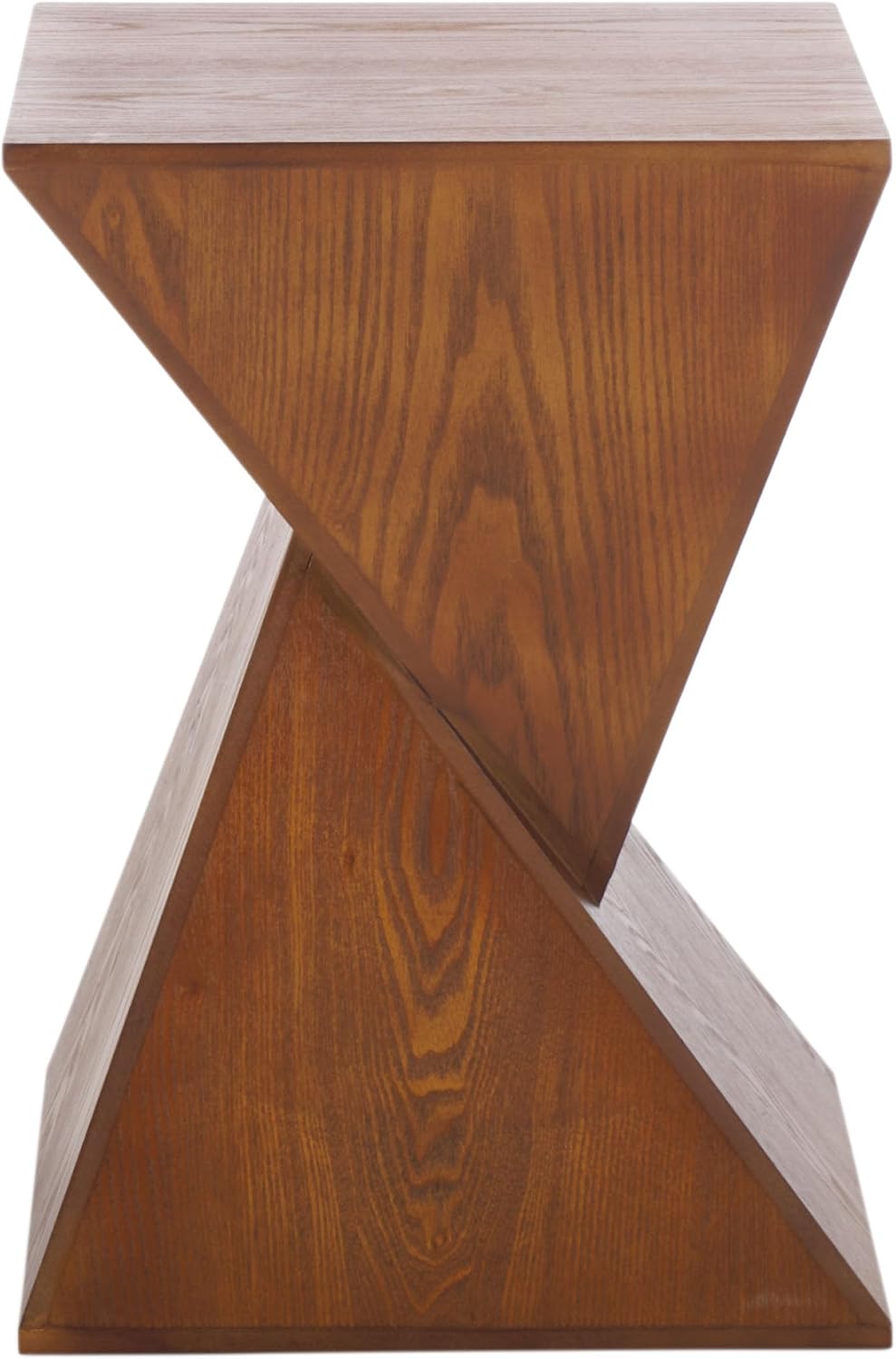 SAFAVIEH Home Collection Rahan Modern Walnut Brown Pedestal End Table (Fully Assembled)