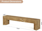 Tribesigns 71" Extra Long Entryway Bench, Modern Farmhouse Shoe Bench Wooden Indoor Seating with Layered Design for Hallway, End of Bed, Living Room, Sofa Back, Dining Room, Brown
