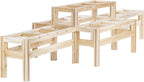 Greenes Fence Two-Tiers Fifteen Bucket Elevated Cedar Wood Garden Frame, 125 in. x 43 in. x 30 in. - Made in USA with North American Cedar