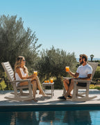 IVY&LANE Outdoor Rocking Chairs Set of 2 | Porch-Rockers | Grey | HDPE Plastic | All-Weather | High Back | Wide Seat | Oversized Patio Rocker for Adult | for Outside Deck Balcony Garden