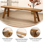 19“ Farmhouse Wooden Living Room Dining Indoor Multifunctional Elm Benches Wood Kitchen Entryway Solid Wood Bench for Hallway 50cm