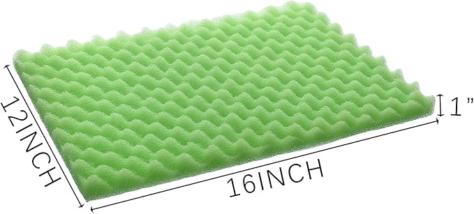 Aquarium Filter Media Bio Sponge Pad 16 x 12 x 1 inch, Fish Pond Foam Filter 20/30/40 ppi Set 3