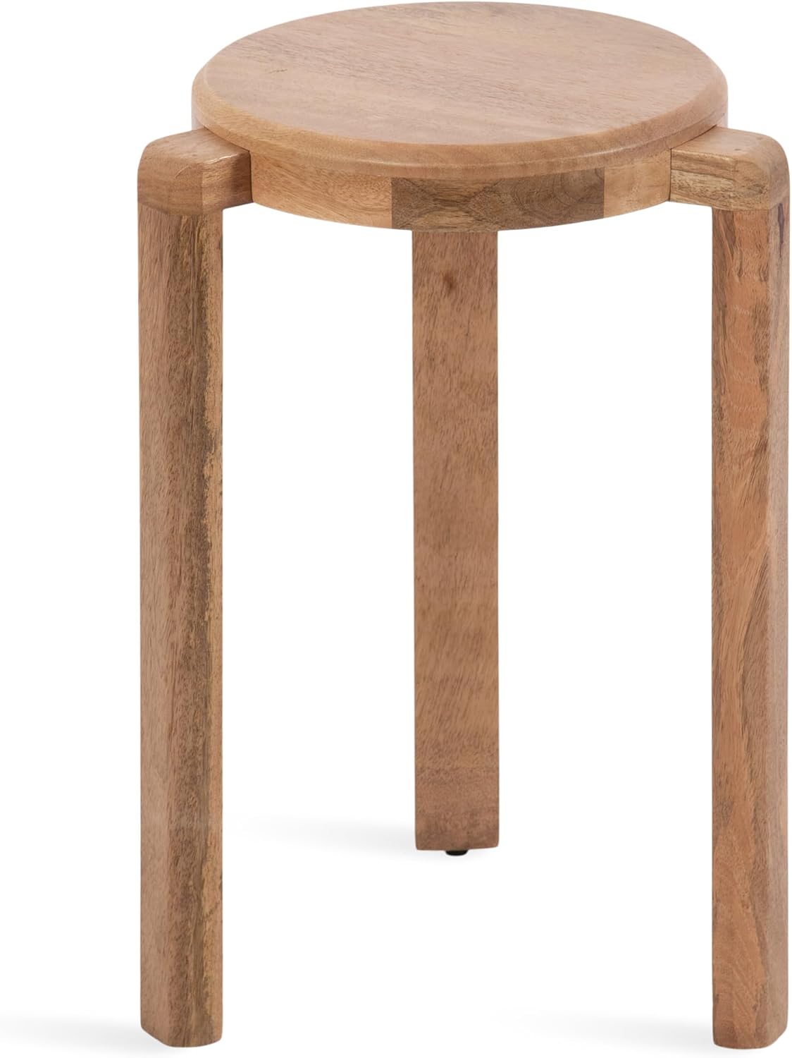Kate and Laurel Stuart Wooden Round Side Table, 14 x 14 x 20, Natural Wood, Transitional Circle Nightstand Table for Use as Indoor Plant Stand or Living Room Accent Table
