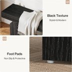 Tribesigns Entryway Bench, 59" Long Black Shoe Bench with Arched Bases, Wooden Indoor Bench for Entry Way, Living Room, Bedroom