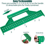 Seed Dibber, Multifunctional Seed Spacer Tool, Seed-in Soil Digger Garden Spacer aid for Planting Seeds Laying Out ideally Spaced Rows (Green)