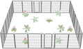 FXW Garden Fence Outdoor for The Yard – 40in(H) x 54.7ft(L) Heavy Duty Metal Animal Barrier for Dog and Rabbit, Decorative Dog Fence, 24 Panels, Silver