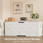 Homleke 47.2" Extra-Large Wooden Storage Chest, Farmhouse Storage Bench | with Safety Hinge, Easy Assembly, for Bedroom, Living Room & Entryway, White