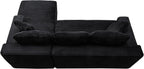 95" L-Shaped Cloud Sectional Couch, Right Facing Modular Compressed Sectional Sofa with Chaise Lounge, Plush Corduroy Corner Sofa for Living Room