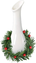 Lystaii 10pcs Christmas Candle Rings Red Artificial Berry Candle Rings with Grass Mini Christmas Wreath for Pillar Candle Christmas Holiday Table Decorations Rustic Wedding Table Centerpiece (Medium)
