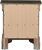 Charming Traditional Gray Nightstand,for Small Spaces