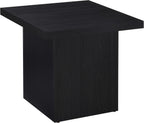 Coaster Home Furnishings - Devar - Wood - Square End Table with Thick Top, Plinth Base, and Blocky Frame - Living Room - 23.5-Inch - Black - 706277