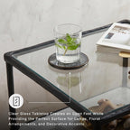 Signature Design by Ashley Modern Glass and Marble End Table, Ryandale