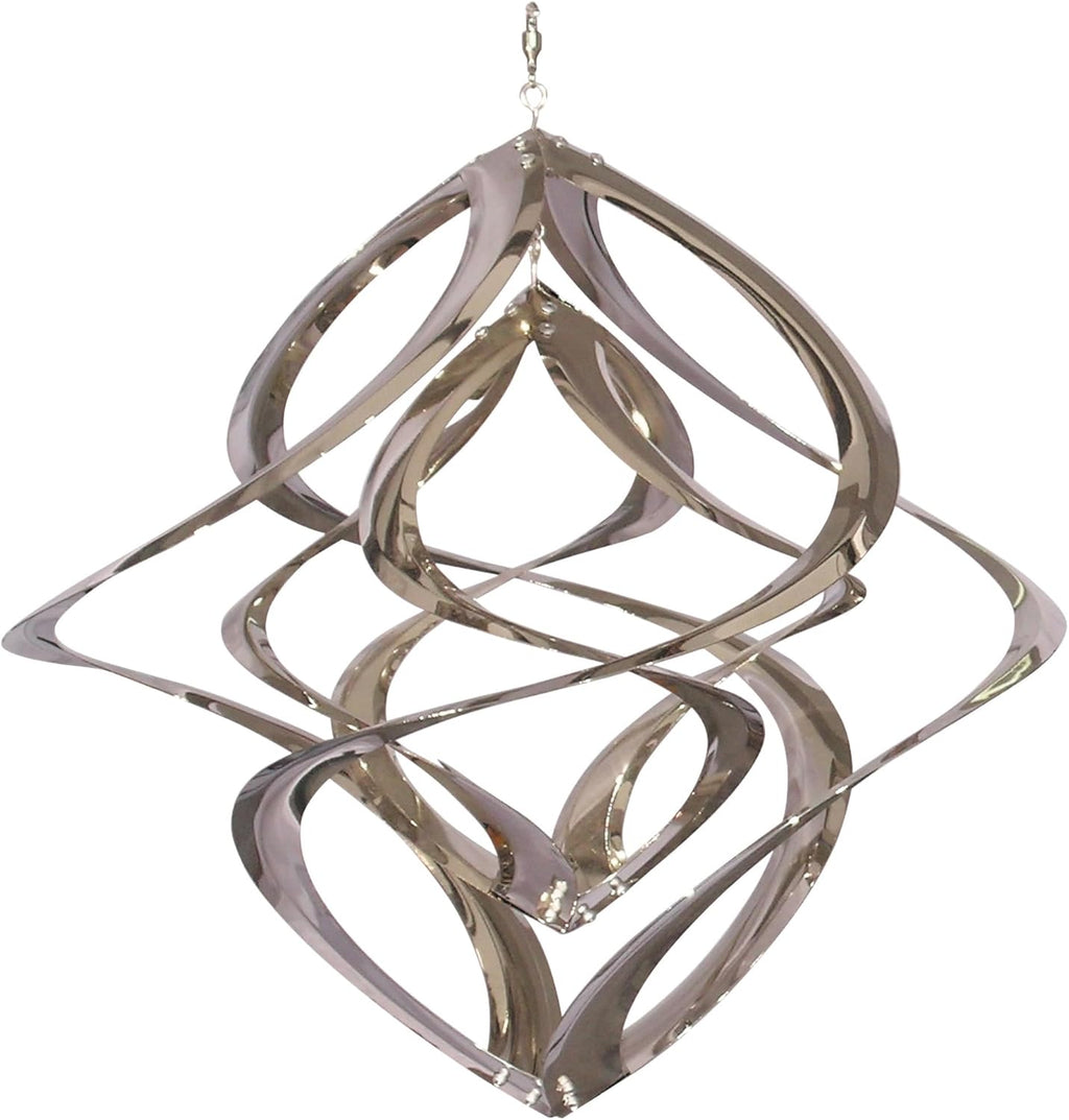 Red Carpet Studios The Original Double Helix Cosmix Wind Spinner, 14-Inch, Chrome