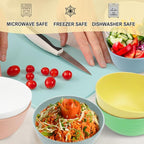 26 oz Wheat Straw Bowls Set of 6,Microwave & Dishwasher Safe Cereal Bowls for Kitchen,Lightweight Kids Bowls for Soup,Salad,Fruit,Snack and Oatmeal-Sweet Series