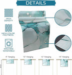 Turquoise Marble Cotton Linen Table Runner for Dining Kitchen, Wedding Outdoor Party Tablerunners Decoration, Nature Marble Crack Country Retro Dresser Scarf Coffee Tablecloth Runners 13x72 Inches