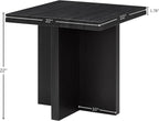 Roundhill Furniture Mchome Square End Table, Nightstand, Black Finish