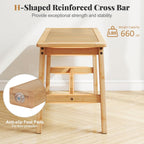 Giantex 39.5" Bamboo Dining Bench with Handwoven Rattan Seat, 600lbs Capacity, Shoe Ottoman, Kitchen Table Bench for Indoor Outdoor, Bedroom, Bathroom, Front Door, End of Bed, Entryway (Natural)