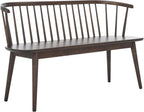 SAFAVIEH Furniture - Blanchard Spindle Bench - Dark Walnut - Solid Wood - Classic Windsor Design - Ideal for Entryway, Bedroom, Dining Room, 17.8" Seat Height (BCH8500G)