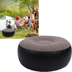 Inflatable Stool Ottoman Footrest, All Weather Foot Rest Indoor or Outdoor Use, Portable Flocking Inflatable Stool Ottoman Pouf Footstool for Home Patio Garden, Camping, Travel