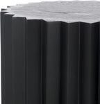 SAFAVIEH Home Collection Arashi Black Round Cylinder Pedestal End Table (Fully Assembled)