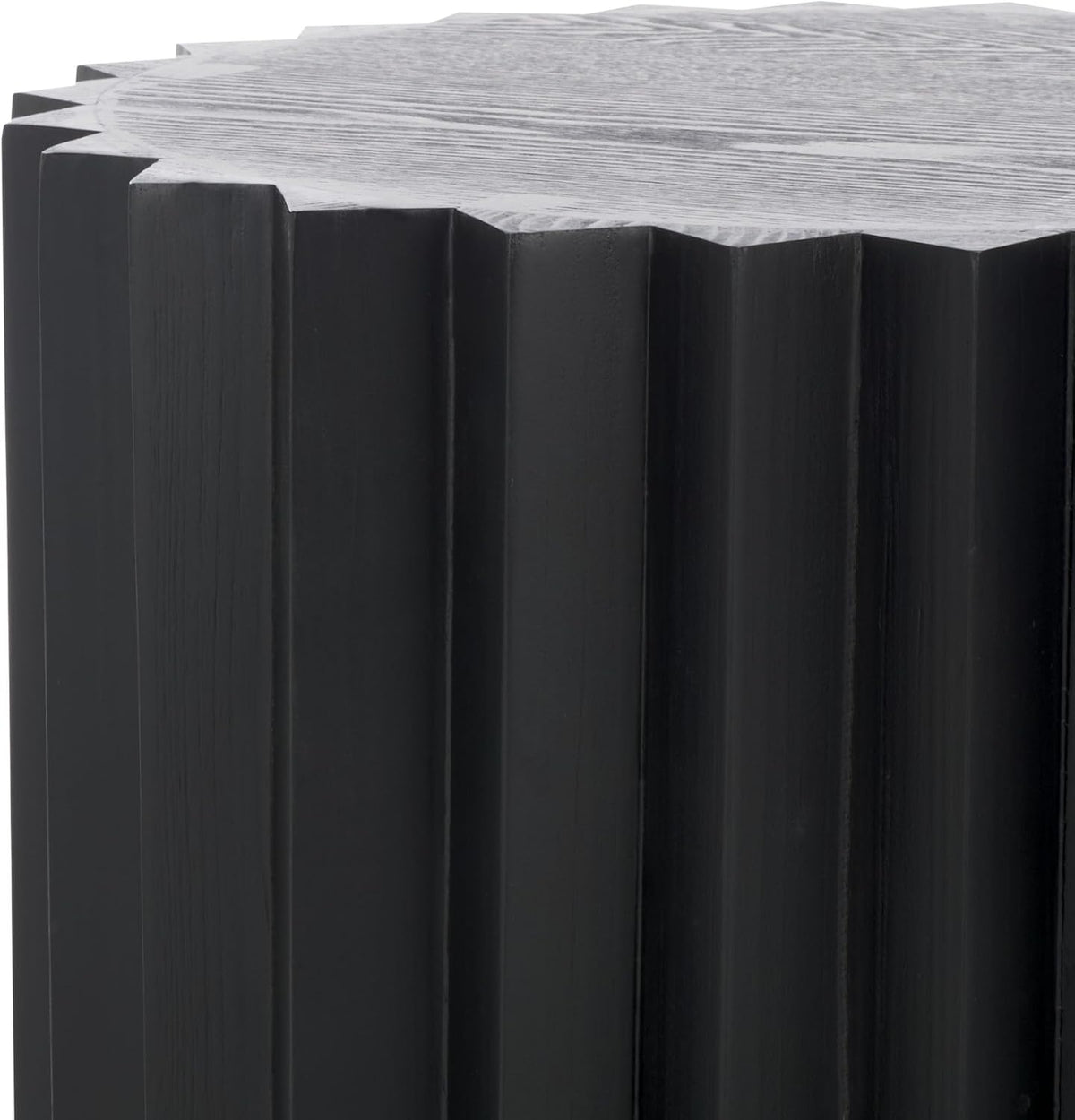 SAFAVIEH Home Collection Arashi Black Round Cylinder Pedestal End Table (Fully Assembled)