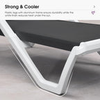 PURPLE LEAF Lounge Chair Outdoor Set of 2 w/Armrest & 1 Table, Dark Grey | Easy Assembly, Clear step-by-step instructions and simple hardware help you set up the lounge chairs in just a few minutes