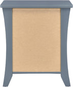 Grey Nightstand with 2 Drawers and Open Shelving,for Small Spaces
