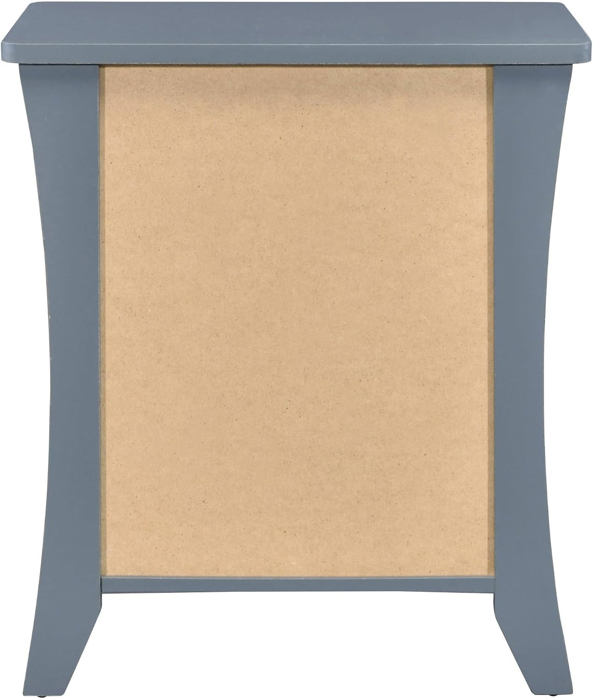 Grey Nightstand with 2 Drawers and Open Shelving,for Small Spaces