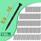 Bonviee 1.5” x 100’ Landscape Edging Kit, Garden Edging Coil with 150 Pcs Spikes, No Dig Lawn Border Design