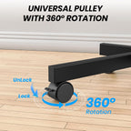 Mobile TV Cart for 23-60 Inch LCD LED OLED Flat Curved Screen TVs - Height Adjustable Rolling Floor Stand with Shelf and Locking Wheels - Up to 88lbs, Max VESA 400x400mm, Black
