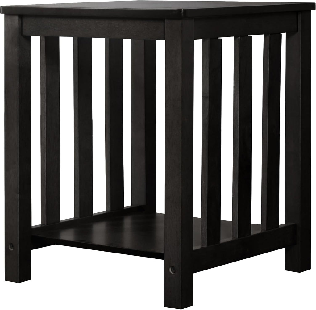 HOME DESIGN Ottawa 3 Piece Coffee Table Set with 2 End Tables and Lower Shelf Storage, Black
