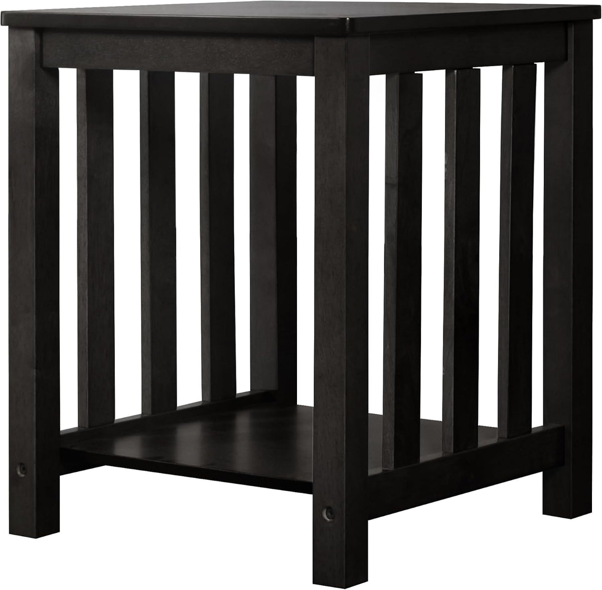 HOME DESIGN Ottawa 3 Piece Coffee Table Set with 2 End Tables and Lower Shelf Storage, Black
