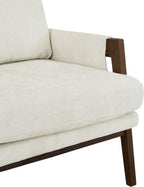 Roundhill Furniture Kelly Mid-Century Modern Accent Armchair, White